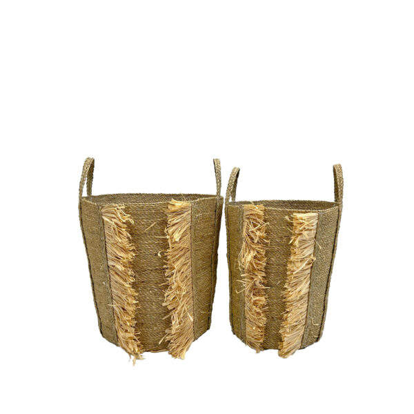 WEAVINA ΚΑΛΑΘΙ ΥΑΚΙΝΘΟΥ SET 2ΤΜΧ 42x42x58cm ΥΑΚΙΝΘΟΣ ΦΥΣΙΚΟ 034550 - Image 2