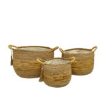 STRAWSY ΚΑΛΑΘΙ ΥΑΚΙΝΘΟΥ SET 3ΤΜΧ 52x52x33cm ΥΑΚΙΝΘΟΣ ΦΥΣΙΚΟ ΜΠΕΖ 034553 - Image 2