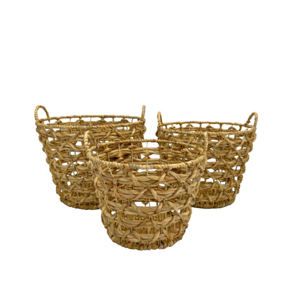 LIGHT NEST ΚΑΛΑΘΙ ΥΑΚΙΝΘΟΥ SET 3ΤΜΧ 45x45x41cm ΥΑΚΙΝΘΟΣ ΦΥΣΙΚΟ 034559 - Image 2