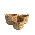PANIER ΚΑΛΑΘΙ ΥΑΚΙΝΘΟΥ SET 3ΤΜΧ 38x38x34cm ΥΑΚΙΝΘΟΣ ΦΥΣΙΚΟ ΑΣΠΡΟ 034563 - Image 2