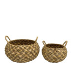 CESTINO ΚΑΛΑΘΙ ΥΑΚΙΝΘΟΥ SET 2ΤΜΧ 46x46x32cm ΥΑΚΙΝΘΟΣ ΦΥΣΙΚΟ 034567 - Image 2