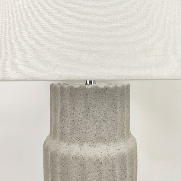 MARO ΦΩΤΙΣΤΙΚΟ ΕΠΙΤΡΑΠΕΖΙΟ 33x3x59cm ΚΕΡΑΜΙΚΟ ΓΚΡΙ ΑΝΟΙΧΤΟ ΛΙΝΟ ΛΕΥΚΟ 034595 - Image 3