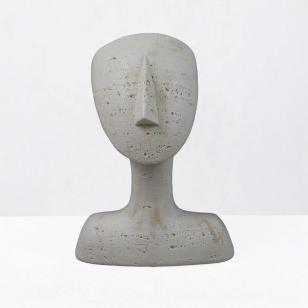 AURA III ΔΙΑΚΟΣΜΗΤΙΚΟ ΠΡΟΣΩΠΟ 19x14x26cm RESIN ΜΠΕΖ 034604 - Image 4