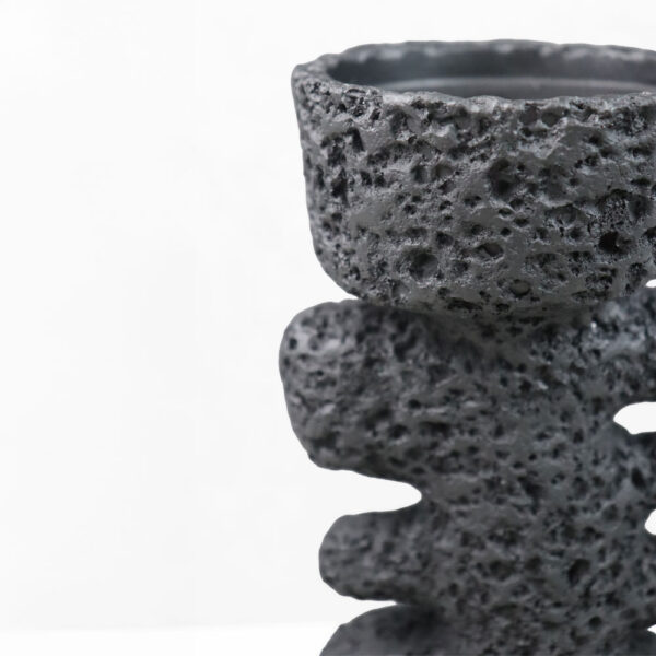 KYCLADIC II ΚΗΡΟΠΗΓΙΟ ΔΙΑΚΟΣΜΗΤΙΚΟ 12x10x20cm RESIN ΜΑΥΡΟ 034606 - Image 6