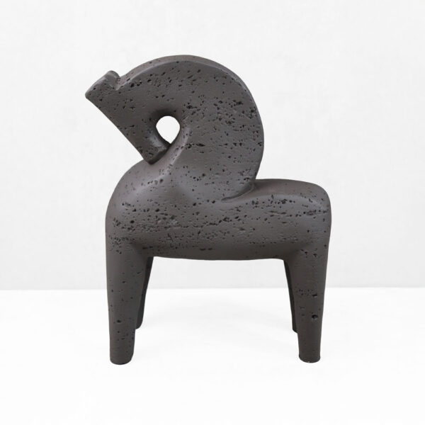 ARCHON I ΔΙΑΚΟΣΜΗΤΙΚΟ ΑΛΟΓΟ 17x7.5x22cm RESIN ΚΑΦΕ ΣΚΟΥΡΟ 034619 - Image 5