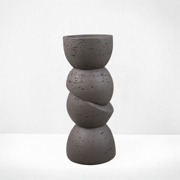 PHAROS I ΚΗΡΟΠΗΓΙΟ ΔΙΑΚΟΣΜΗΤΙΚΟ 10.5x10.5x25cm RESIN ΚΑΦΕ ΣΚΟΥΡΟ 034623 - Image 5