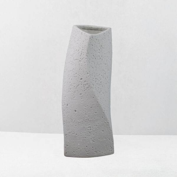 VOID III ΒΑΖΟ 16.5x14.5x39cm RESIN ΑΣΠΡΟ 034640 - Image 4
