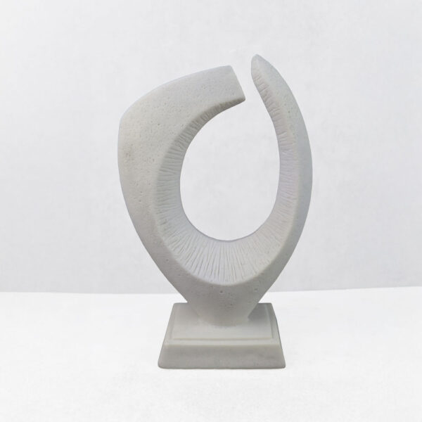 PULSE III ΔΙΑΚΟΣΜΗΤΙΚΟ 18.5x8.5x30cm RESIN ΑΣΠΡΟ 034648 - Image 4