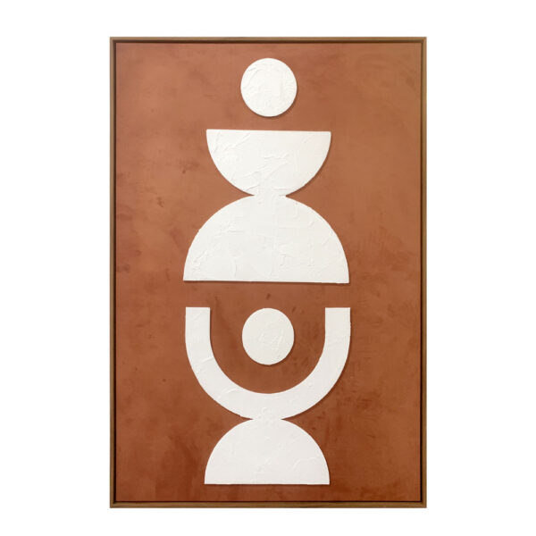 EQUILIBRIUM ΠΙΝΑΚΑΣ ΔΙΑΚΟΣΜΗΤΙΚΟΣ ΜΕ ΚΟΡΝΙΖΑ 82.6x4.3x122.6cm ΚΑΜΒΑΣ ΠΟΡΤΟΚΑΛΙ PS 034675 - Image 5