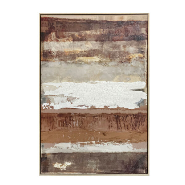 MIRRHA ΠΙΝΑΚΑΣ ΔΙΑΚΟΣΜΗΤΙΚΟΣ ΜΕ ΚΟΡΝΙΖΑ 80x120x4cm ΚΑΜΒΑΣ ΚΑΦΕ PS 034677 - Image 6
