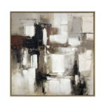 OMBRA II ΠΙΝΑΚΑΣ ΔΙΑΚΟΣΜΗΤΙΚΟΣ ΜΕ ΚΟΡΝΙΖΑ 82.6x4.3x82.6cm ΚΑΜΒΑΣ ΠΟΛΥΧΡΩΜΟ PS 034684 - Image 6