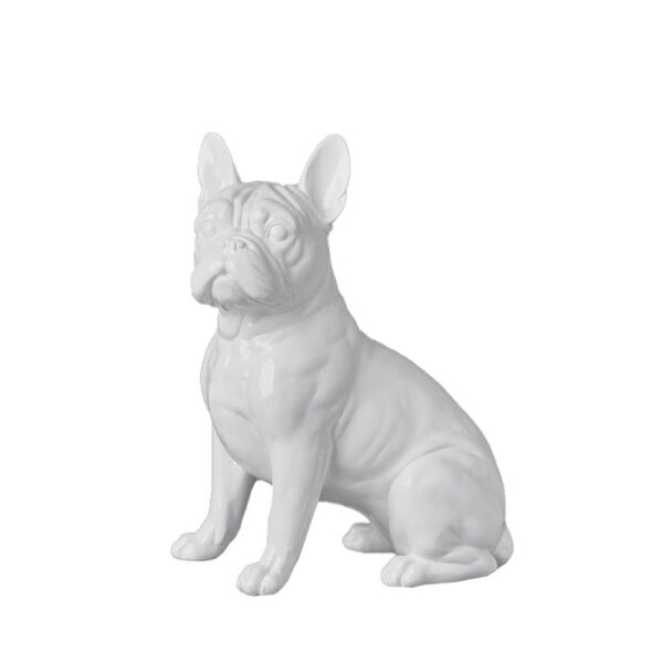 BLANCO ΔΙΑΚΟΣΜΗΤΙΚΟ ΣΚΥΛΟΣ 19.2x10.8x24.6cm RESIN ΑΣΠΡΟ GLOSSY 034688 - Image 2