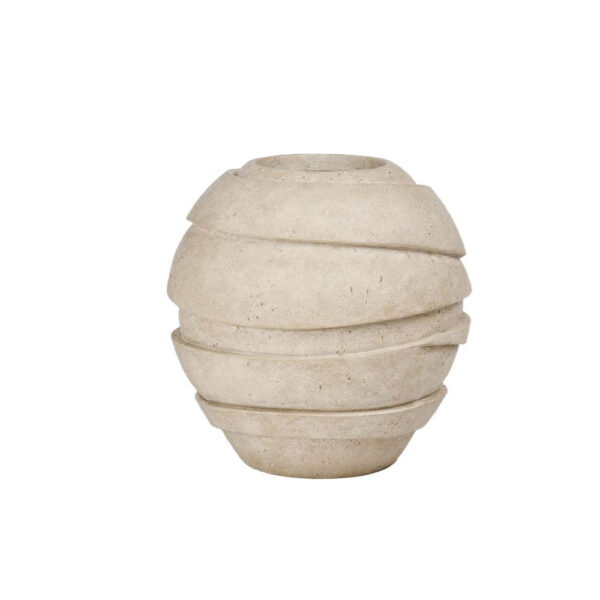 GLOBO ΒΑΖΟ 31.4x31.4x31.7cm RESIN ΜΠΕΖ 034701 - Image 2