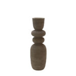 ZIRA ΒΑΖΟ 16.5x16.5x50cm ΚΕΡΑΜΙΚΟ ΓΚΡΙ 034757 - Image 4