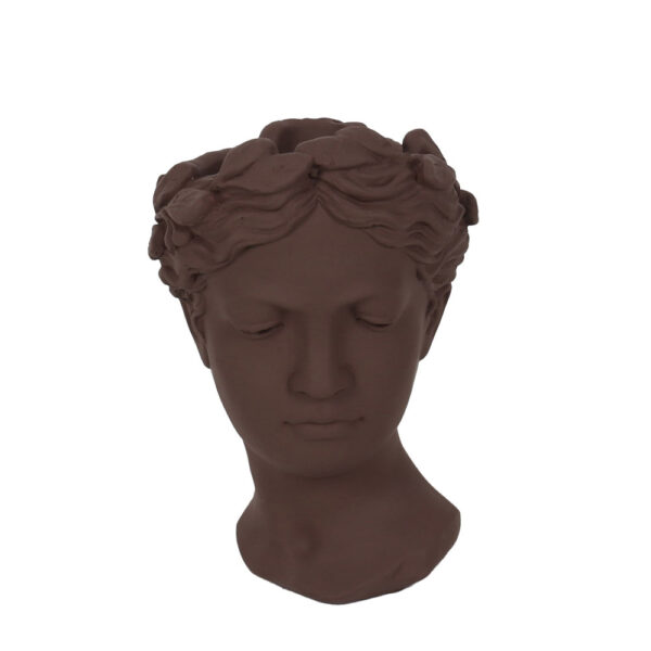 CEM ΒΑΖΟ 18x17x26.5cm CEMENT ΚΑΦΕ ΣΚΟΥΡΟ 034820 - Image 4