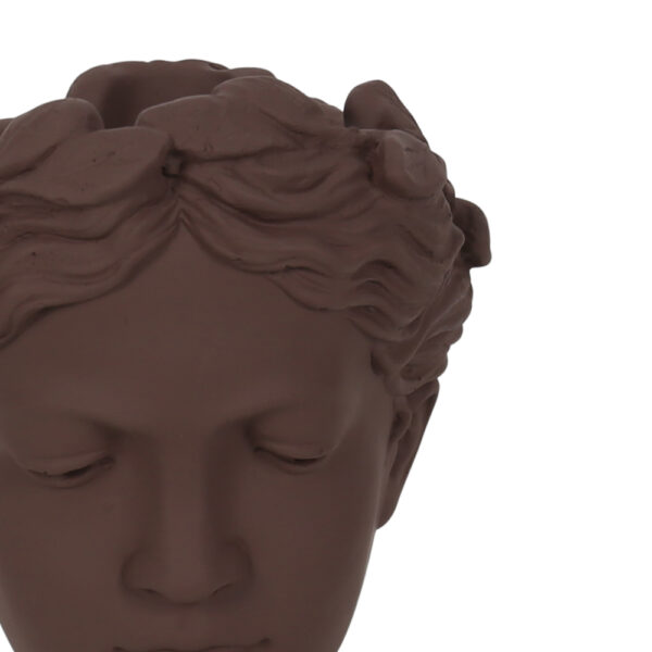CEM ΒΑΖΟ 18x17x26.5cm CEMENT ΚΑΦΕ ΣΚΟΥΡΟ 034820 - Image 5