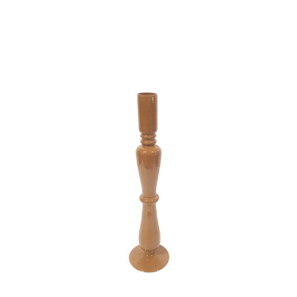 CALM ΚΗΡΟΠΗΓΙΟ 9x9x37cm ΓΥΑΛΙ CARAMEL 035159 - Image 3