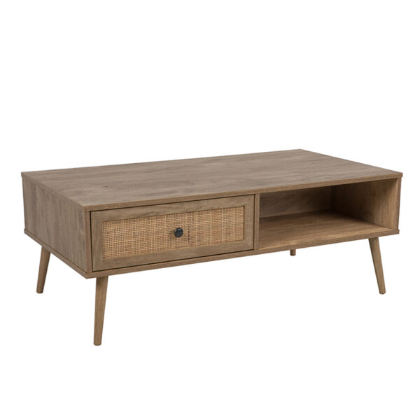 AMMOS COFFEE TABLE 1ΣΥΡΤΑΡΙ ΦΥΣΙΚΟ ΜΕ RATTAN 110x59x41.4cm 04-0489 - Image 5