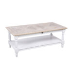 HISTORY COFFEE TABLE ΛΕΥΚΟ ΦΥΣΙΚΟ 125x64x50 04-0689 - Image 8