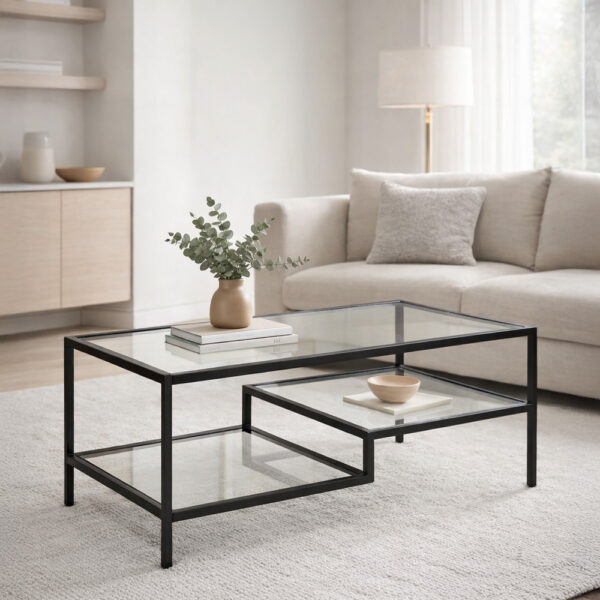 STEP COFFEE TABLE ΜΑΥΡΟ 110x50x42cm 04-0807 - Image 5