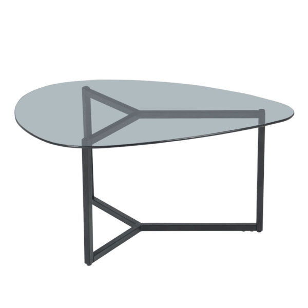 ROCKS COFFEE TABLE SET 2ΤΕΜ ΔΙΑΦΑΝΟ FUME ΜΑΥΡΟ 82x59x40 04-0915 - Image 12