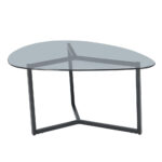 ROCKS COFFEE TABLE SET 2ΤΕΜ ΔΙΑΦΑΝΟ FUME ΜΑΥΡΟ 82x59x40 04-0915 - Image 14