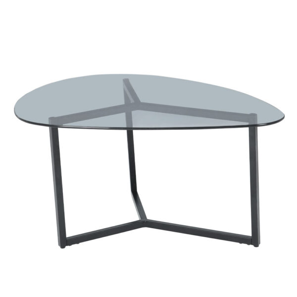 ROCKS COFFEE TABLE SET 2ΤΕΜ ΔΙΑΦΑΝΟ FUME ΜΑΥΡΟ 82x59x40 04-0915 - Image 14
