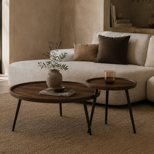 PENCIL 87 COFFEE TABLE ΚΑΡΥΔΙ ΜΑΥΡΟ 87x87x45cm 04-0956 - Image 2