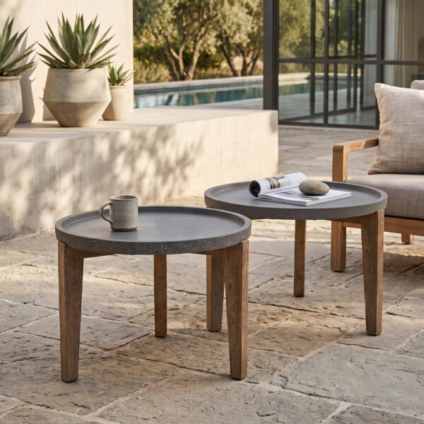 ORRIN COFFEE TABLE ΑΝΘΡΑΚΙ ΦΥΣΙΚΟ 73x73x48cm 04-1033 - Image 2