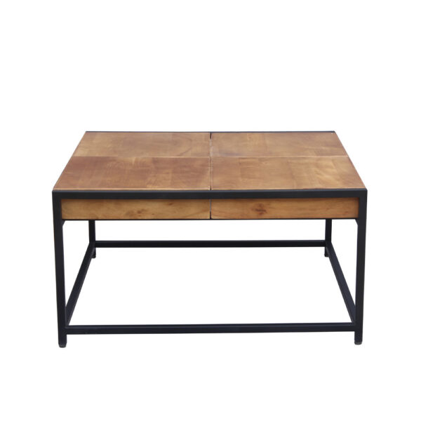 COMBO COFFEE TABLE ΚΑΡΥΔΙ ΜΑΥΡΟ 84x80x42cm 04-1044 - Image 4