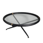 COLOMBO COFFEE TABLE ΜΑΥΡΟ ΧΡΥΣΟ 100x100x40cm 04-1107