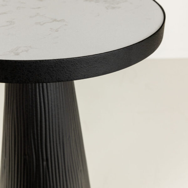 LAMP SIDE TABLE ΛΕΥΚΟ ΜΑΥΡΟ 41x41x63.5cm 04-1138 - Image 8
