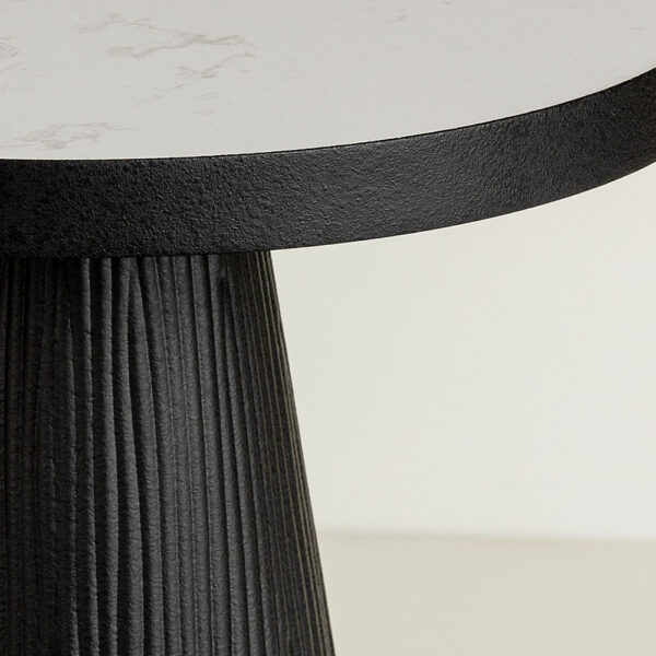LAMP SIDE TABLE ΛΕΥΚΟ ΜΑΥΡΟ 41x41x63.5cm 04-1138 - Image 9