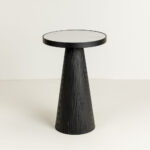 LAMP SIDE TABLE ΛΕΥΚΟ ΜΑΥΡΟ 36x36x55cm 04-1139 - Image 6