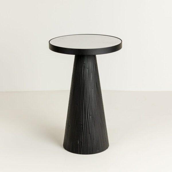 LAMP SIDE TABLE ΛΕΥΚΟ ΜΑΥΡΟ 36x36x55cm 04-1139 - Image 6
