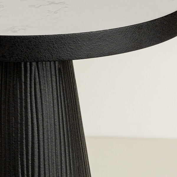 LAMP SIDE TABLE ΛΕΥΚΟ ΜΑΥΡΟ 36x36x55cm 04-1139 - Image 9