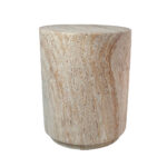LITHOS ROUND SIDE TABLE BEIGE 35x35x46.5cm 04-1224 - Image 3