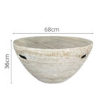 LITHOS CENTRAL COFFEE TABLE BEIGE 68x68x36 04-1226 - Image 6