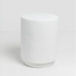 LITHOS ROUND SIDE TABLE ΛΕΥΚΟ 35.5x35.5x45cm 04-1233 - Image 6