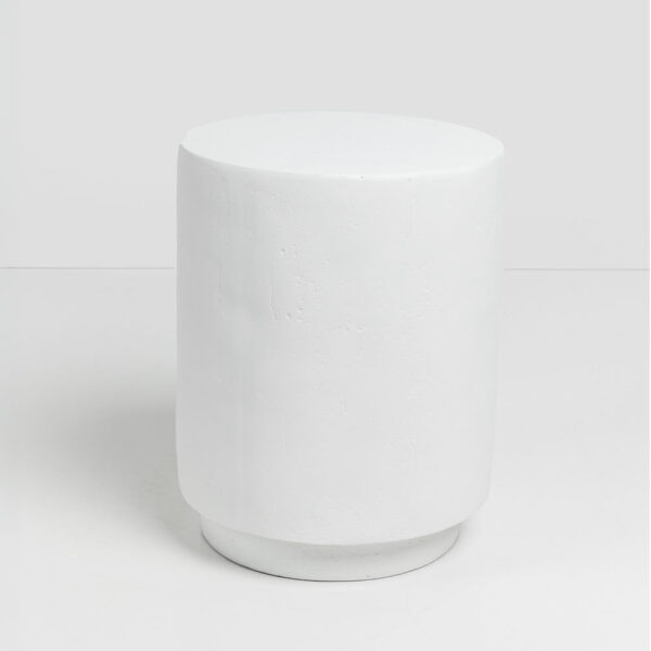 LITHOS ROUND SIDE TABLE ΛΕΥΚΟ 35.5x35.5x45cm 04-1233 - Image 6