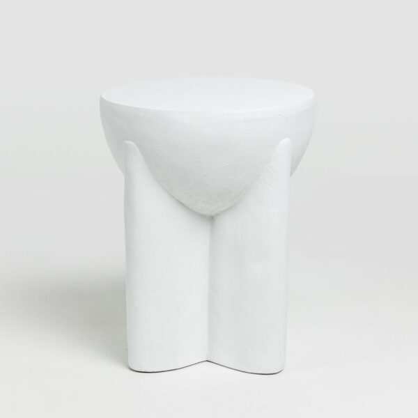 LITHOS HANDLE SIDE TABLE ΛΕΥΚΟ 36.5x36.5x46.5cm 04-1234 - Image 6