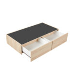 CUBIUS COFFEE TABLE ΦΥΣΙΚΟ ΦΙΜΕ ΜΑΥΡΟ 118x59x33cm 04-1236 - Image 8