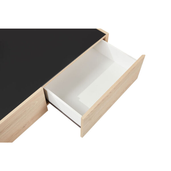 CUBIUS COFFEE TABLE ΦΥΣΙΚΟ ΦΙΜΕ ΜΑΥΡΟ 118x59x33cm 04-1236 - Image 9