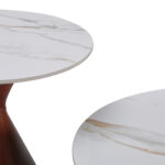 NOISETTE COFFEE TABLE SET 2ΤΕΜ ΛΕΥΚΟ ΜΕ ΟΨΗ ΜΑΡΜΑΡΟΥ ΚΑΡΥΔΙ 70x70x40cm 04-1330 - Image 7