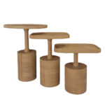 TETRIS COFFEE TABLE SET 3ΤΕΜ ΦΥΣΙΚΟ 45x45x60cm 04-1336