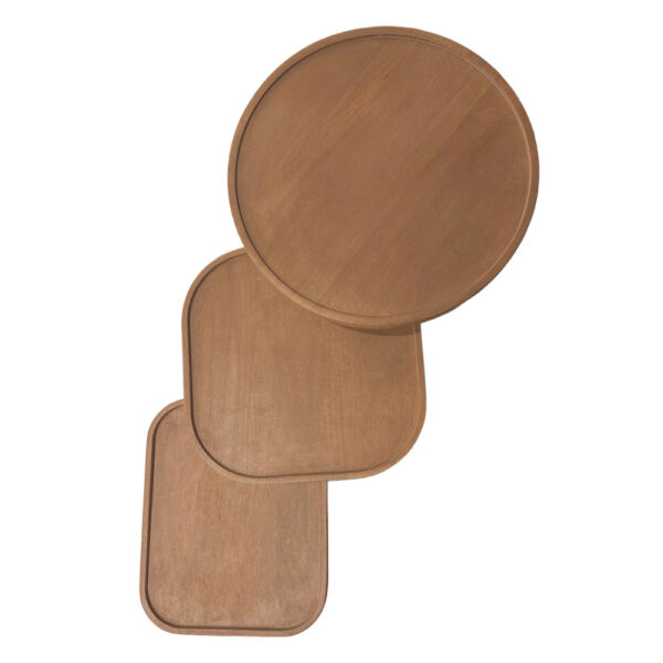 TETRIS COFFEE TABLE SET 3ΤΕΜ ΦΥΣΙΚΟ 45x45x60cm 04-1336 - Image 2
