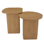 CUBIST SIDE TABLE SET 2ΤΕΜ ΦΥΣΙΚΟ 40x40x50cm 04-1344