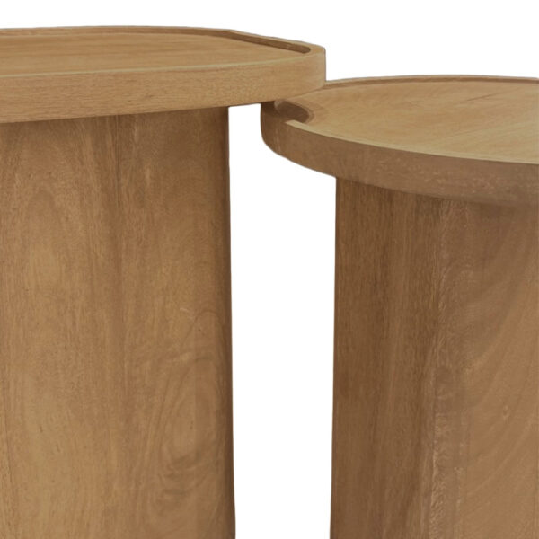 CUBIST SIDE TABLE SET 2ΤΕΜ ΦΥΣΙΚΟ 40x40x50cm 04-1344 - Image 4