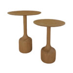 WABI SIDE TABLE SET 2ΤΕΜ ΦΥΣΙΚΟ 50x50x60cm 04-1360