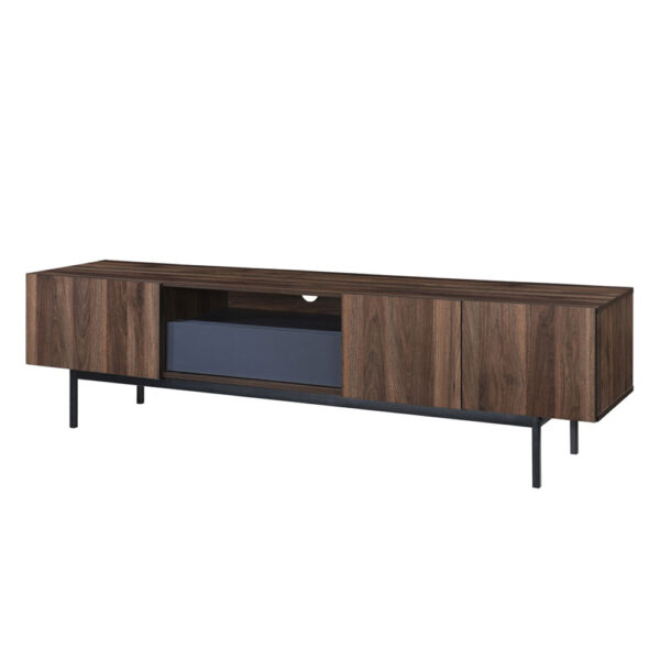 GROOVES TV STAND 3ΠΟΡΤΕΣ 1ΣΥΡΤΑΡΙ ΚΑΡΥΔΙ ΓΚΡΙ 180x40x50cm 05-0668 - Image 6